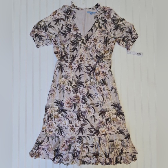 ANTONIO MELANI Dresses & Skirts - Antonio Melani Rosa Printed Floral Midi Dress Size 10 Wedding Guest Party NWT